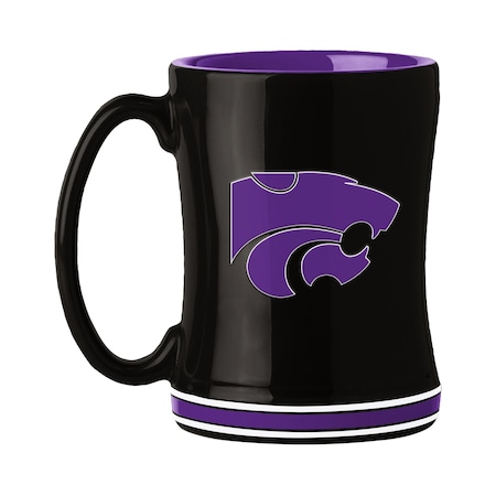 Logo Brands Kansas State 14oz Relief Mug 158-C14RM